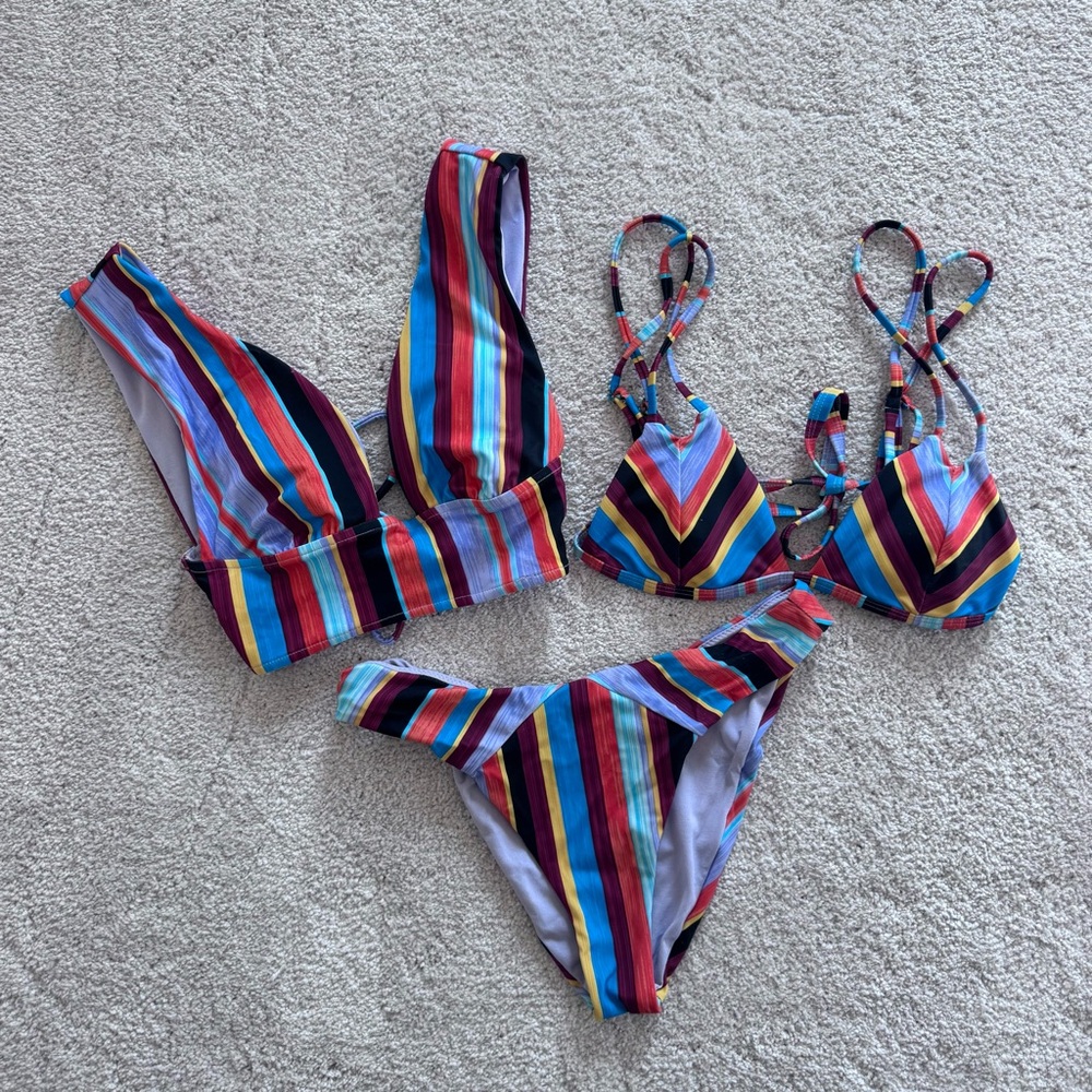 Gianni Bini Multicolor Bikini Set